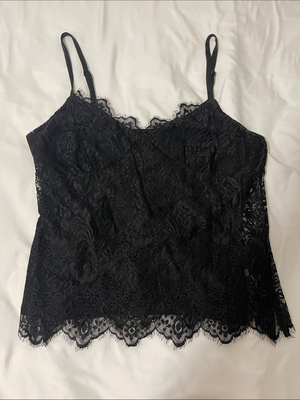 Black Lace Cami Top - Women Going Out Top